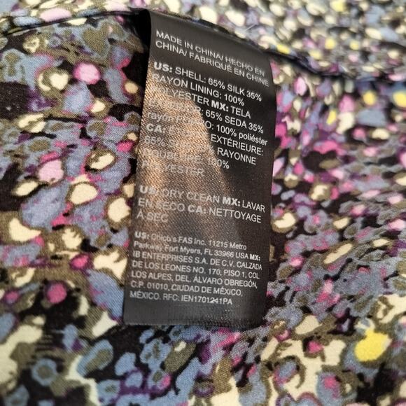 Chico's Silk Blend Tank Spotted Speckled Camisole - Picture 10 of 10